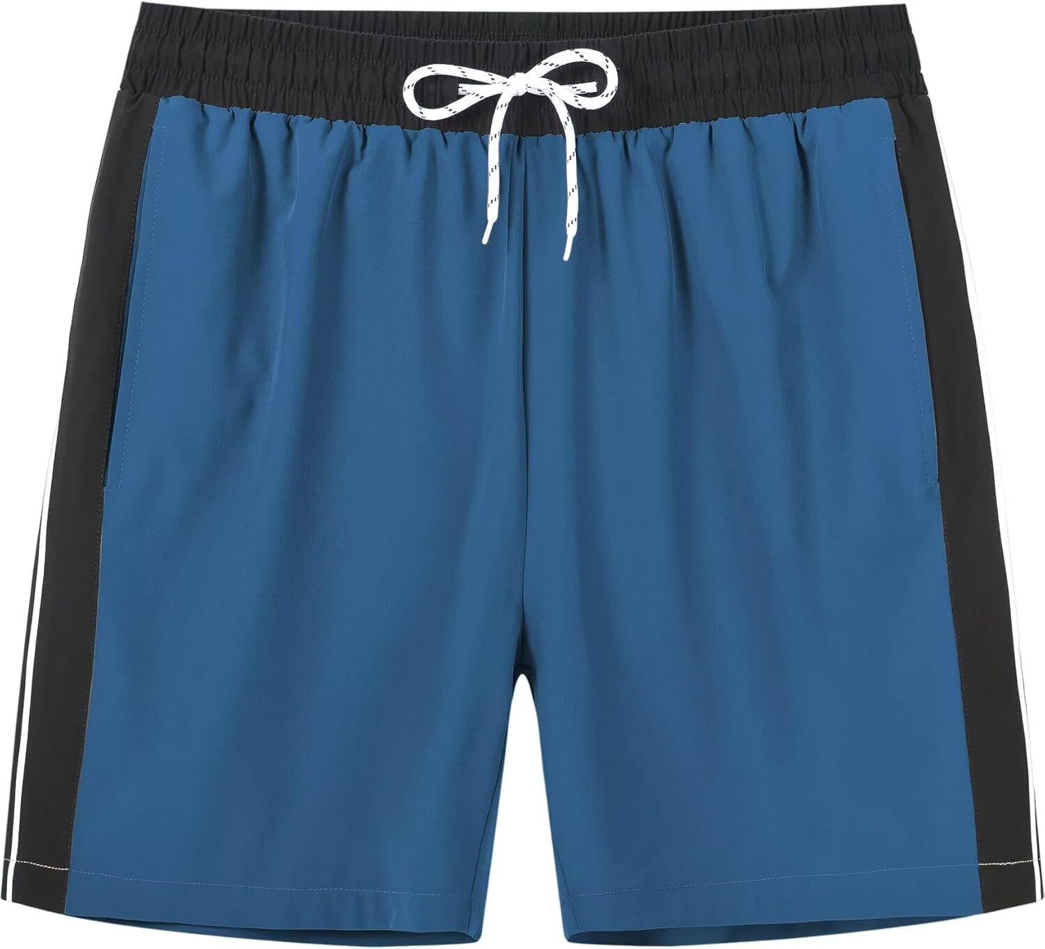 Men's Quick-Dry Swim Trunks, Beach Shorts with Zipper Pockets & Mesh Lining - Picture 40 of 54