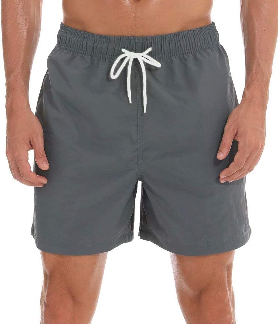 Men's Quick-Dry Swim Trunks, Beach Shorts with Zipper Pockets & Mesh Lining - Picture 41 of 54