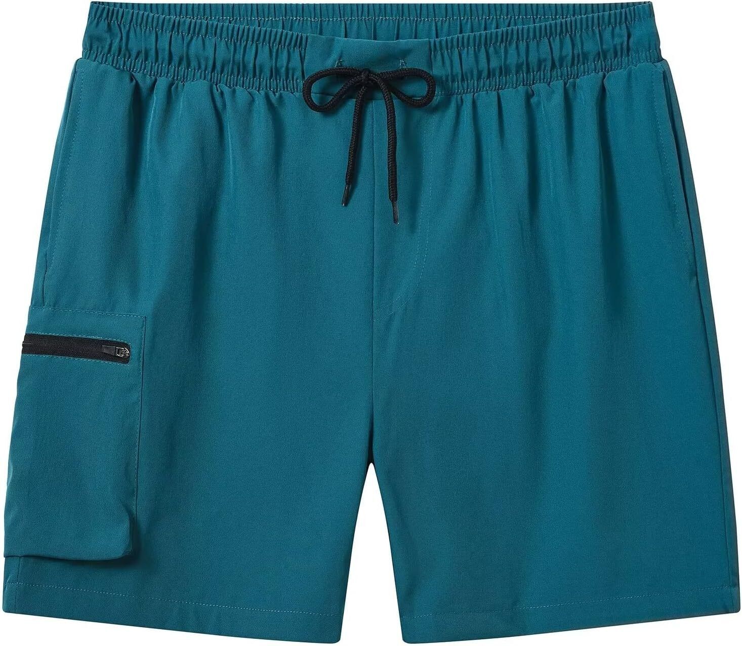 Men's Quick-Dry Swim Trunks, Beach Shorts with Zipper Pockets & Mesh Lining - Picture 42 of 54