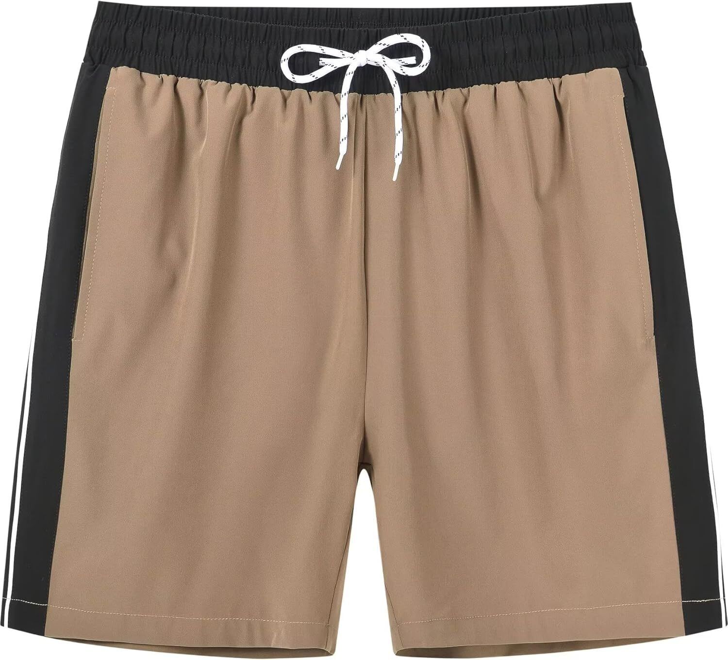Men's Quick-Dry Swim Trunks, Beach Shorts with Zipper Pockets & Mesh Lining - Picture 43 of 54