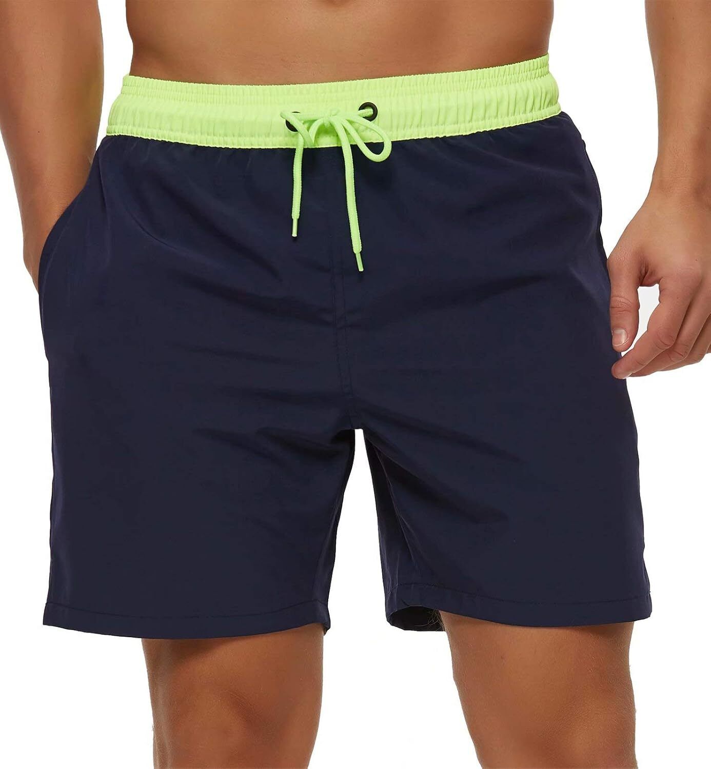 Men's Quick-Dry Swim Trunks, Beach Shorts with Zipper Pockets & Mesh Lining - Picture 46 of 54