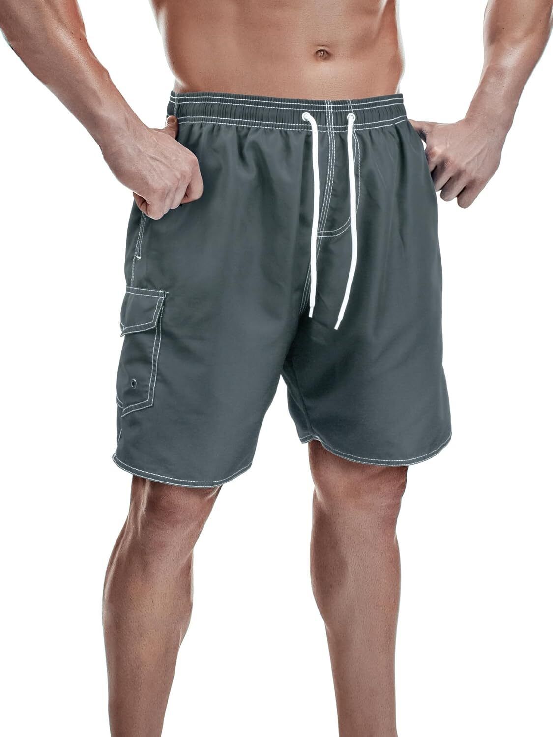 Men's Lightweight Swim Shorts �C Quick-Dry, Mesh Lined, 7-Inch Inseam for Summer - Picture 28 of 46