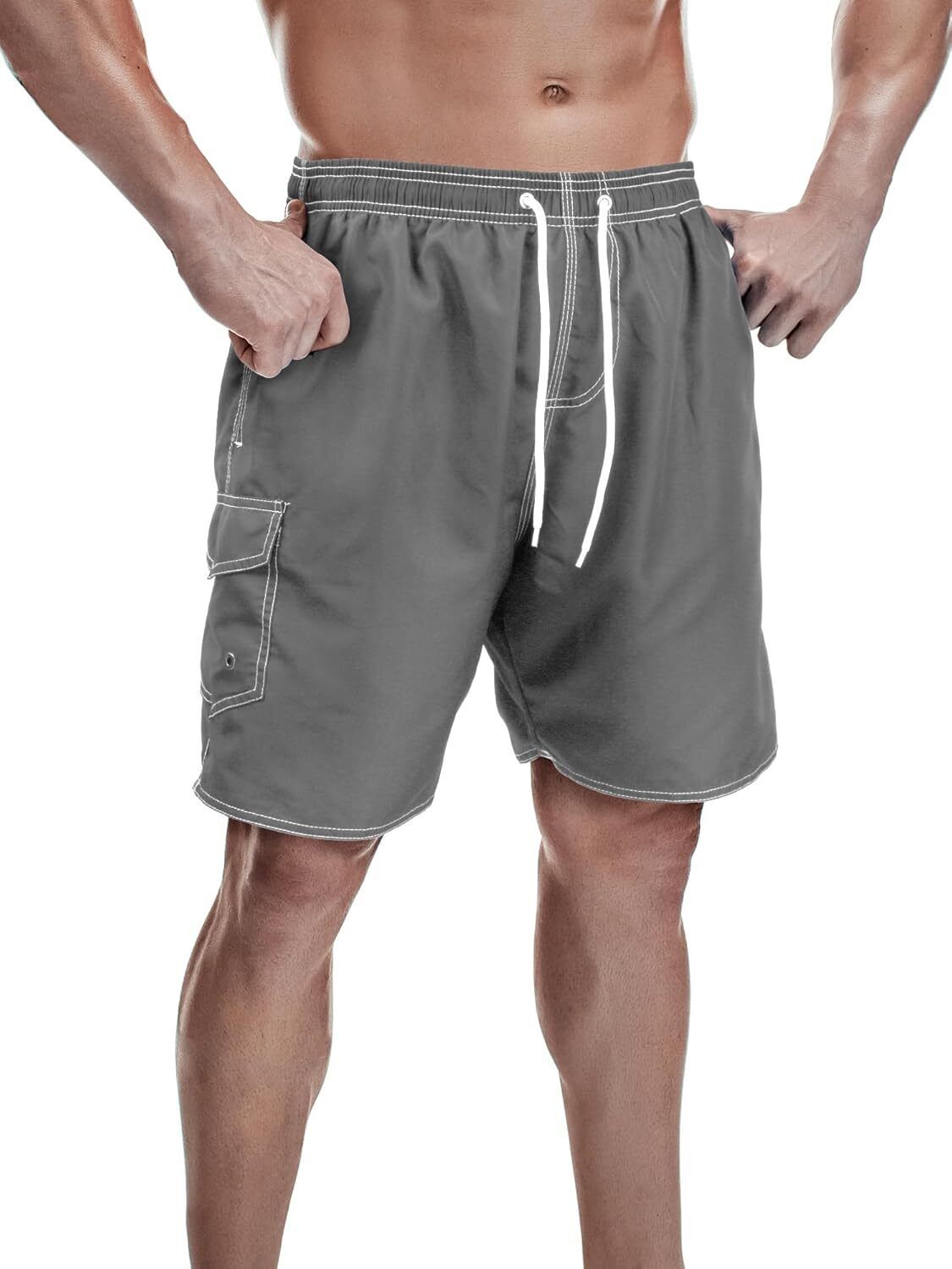 Men's Lightweight Swim Shorts �C Quick-Dry, Mesh Lined, 7-Inch Inseam for Summer - Picture 36 of 46