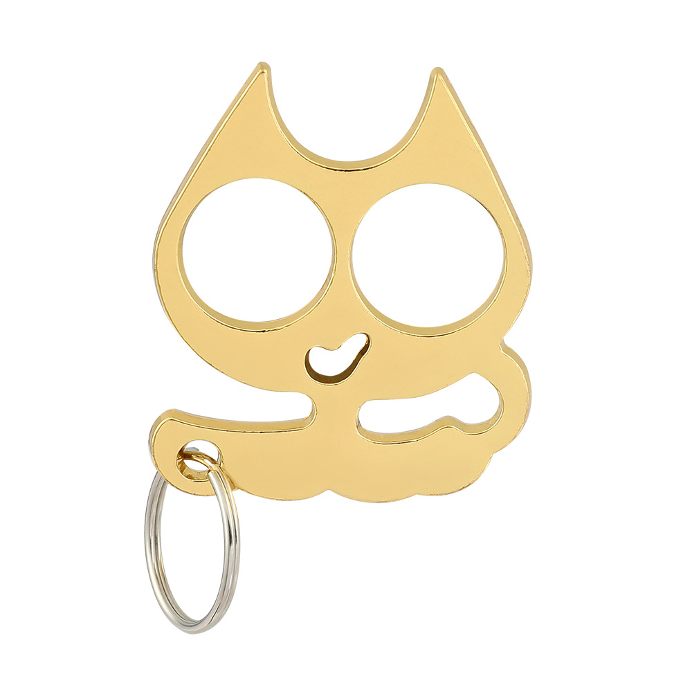 New Double Finger Keychain Cat Eye Finger Tiger Keychain Small Gift