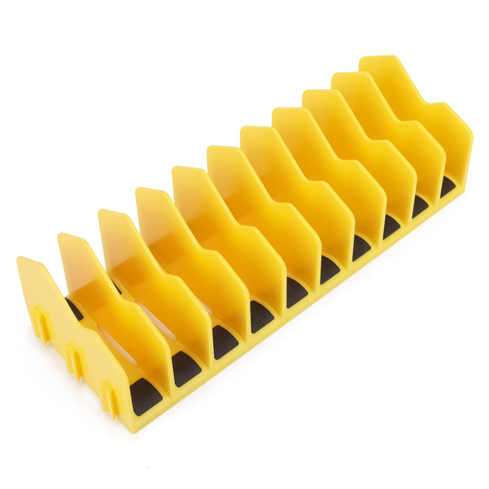 ABS Tool Organizer 10-Slot Spanner Storage Holder Pliers Cutters Rack Tidy Set