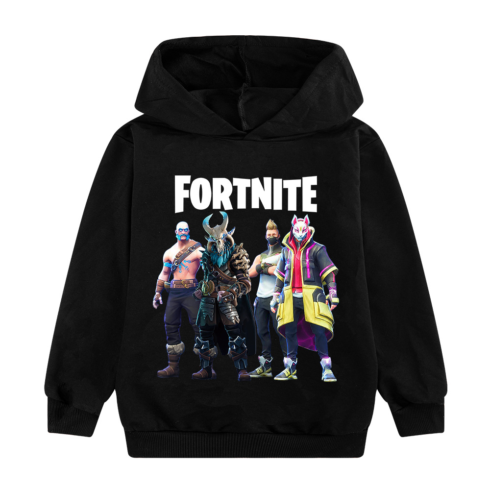 Kids Boys Fortnite Long Sleeve Hoodie Hooded Sweatshirt Pullover Jumper Tops UK - Picture 4 of 15