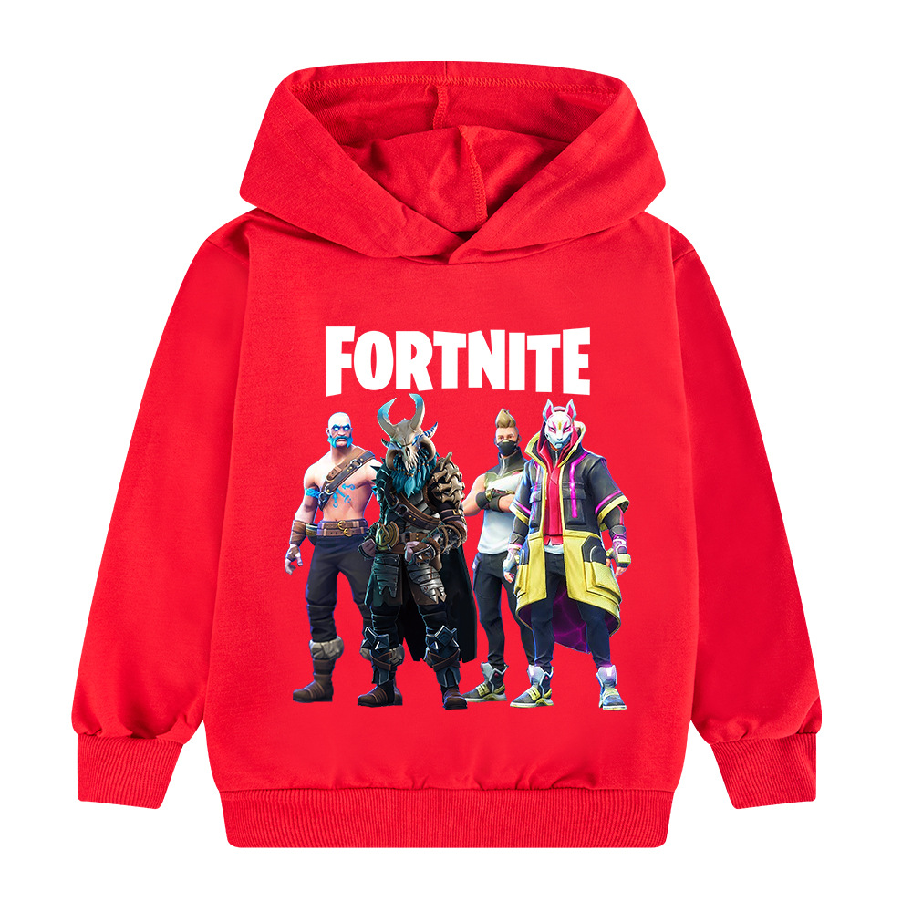 Kids Boys Fortnite Long Sleeve Hoodie Hooded Sweatshirt Pullover Jumper Tops UK - Picture 5 of 15