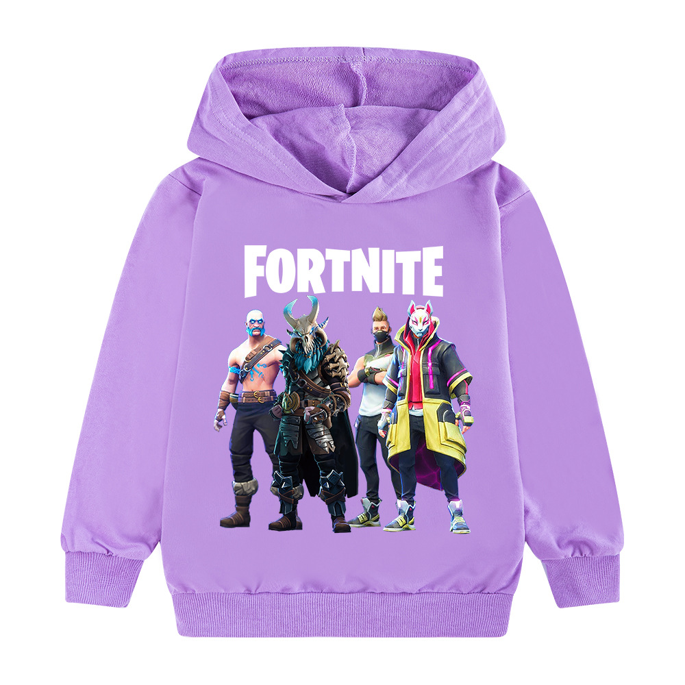 Kids Boys Fortnite Long Sleeve Hoodie Hooded Sweatshirt Pullover Jumper Tops UK - Picture 7 of 15