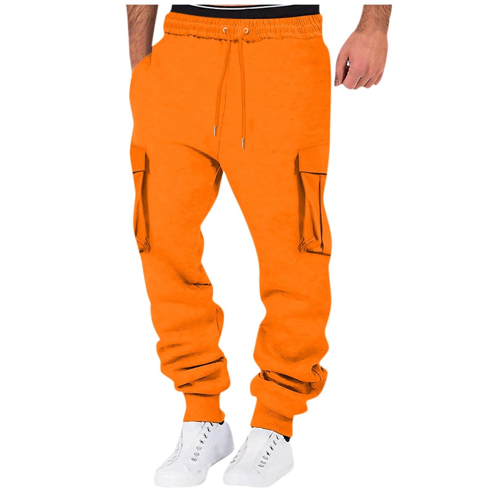 Men Sweatpant Stretch Elastic Waist Jogger Pants Drawstring Trousers with Pocket - Picture 42 of 58