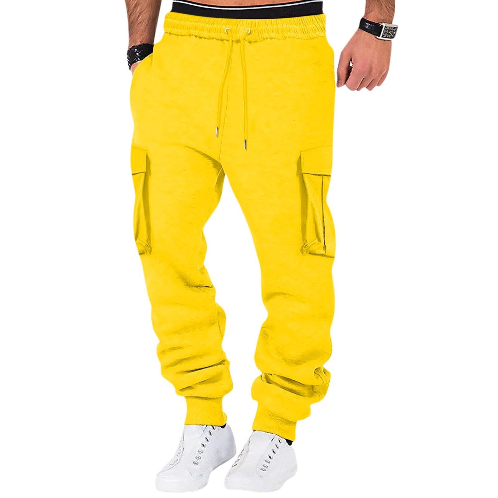 Men Sweatpant Stretch Elastic Waist Jogger Pants Drawstring Trousers with Pocket - Picture 56 of 58
