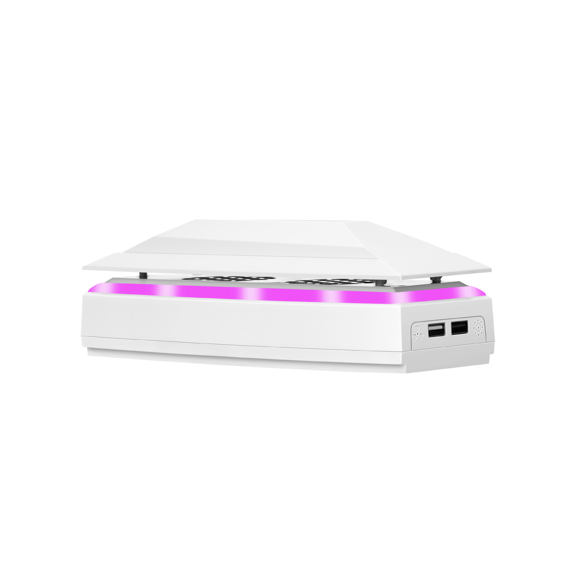 Ventilador de refrigeración superior con iluminación RGB para PS5 PRO, ventiladores dobles de alta velocidad 2 puertos USB - Imagen 11 de 15
