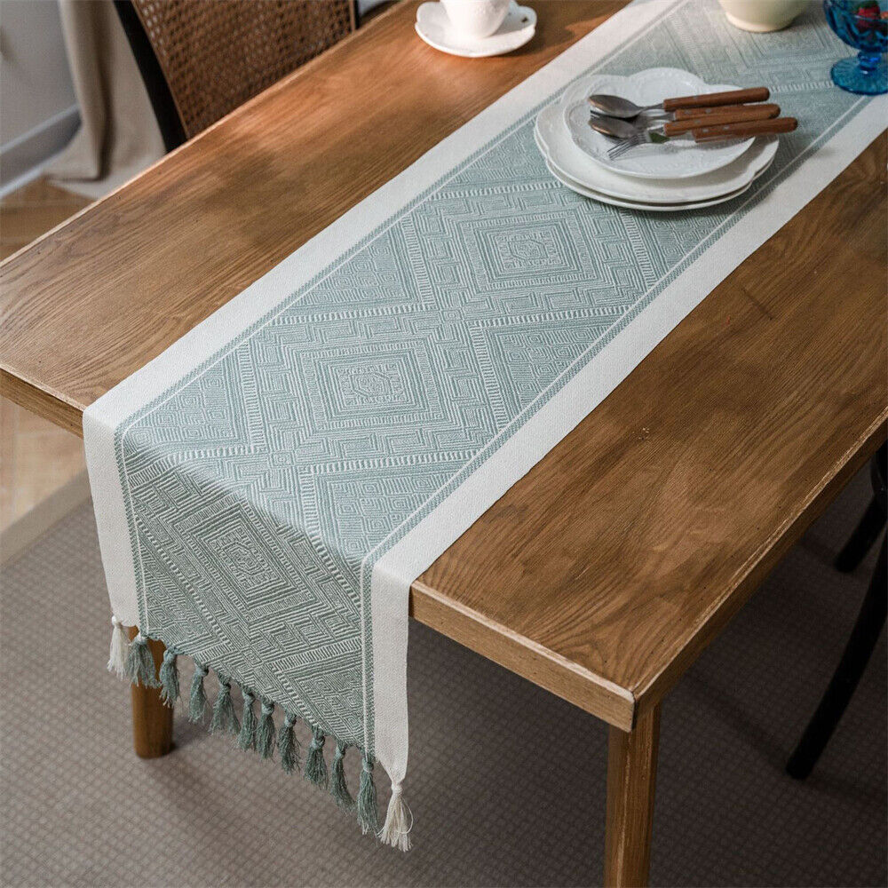 Rectangle Table Runner Tablecloth for Dining Room Kitchen Home Decor Modern Cafe - Picture 19 of 56