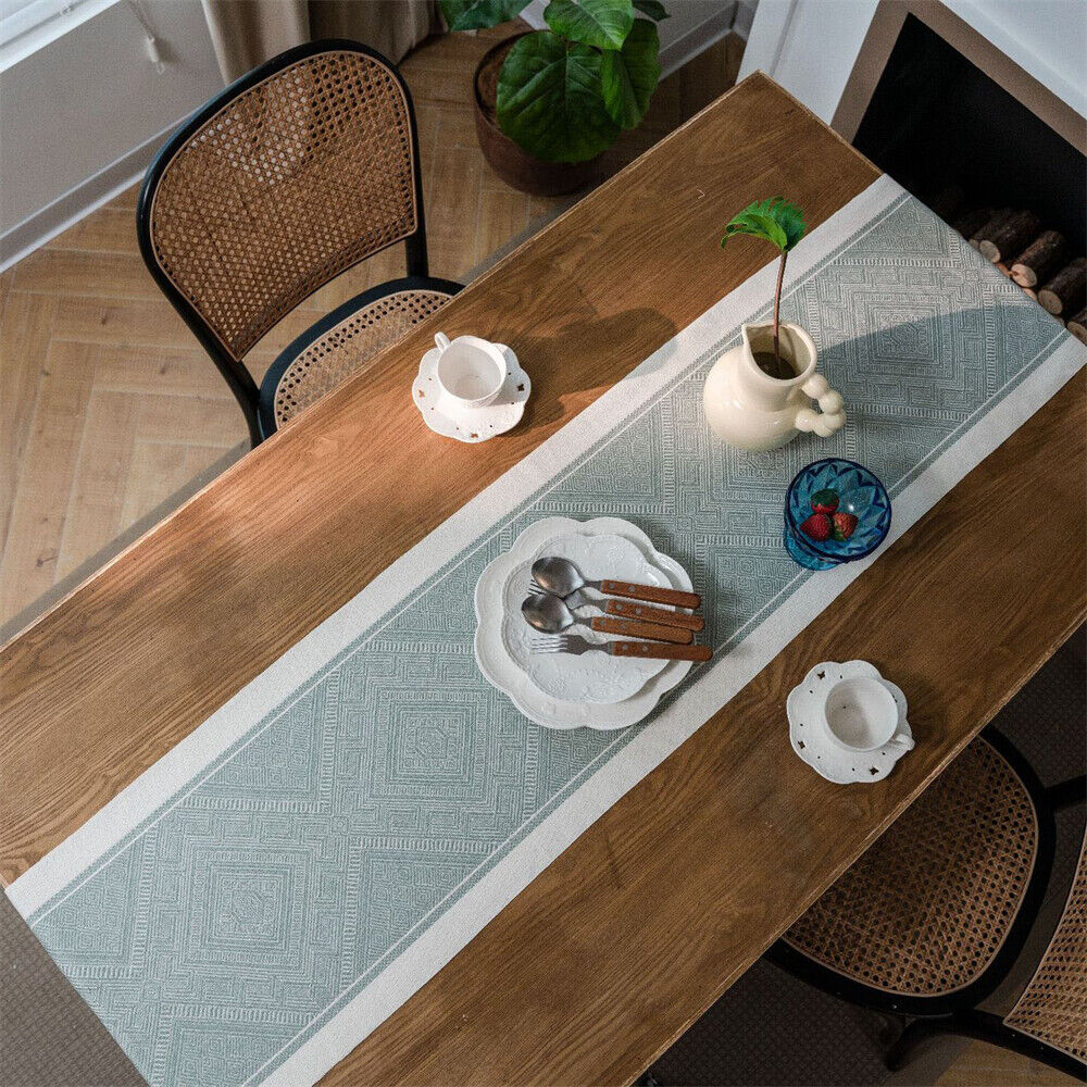 Rectangle Table Runner Tablecloth for Dining Room Kitchen Home Decor Modern Cafe - Picture 24 of 56