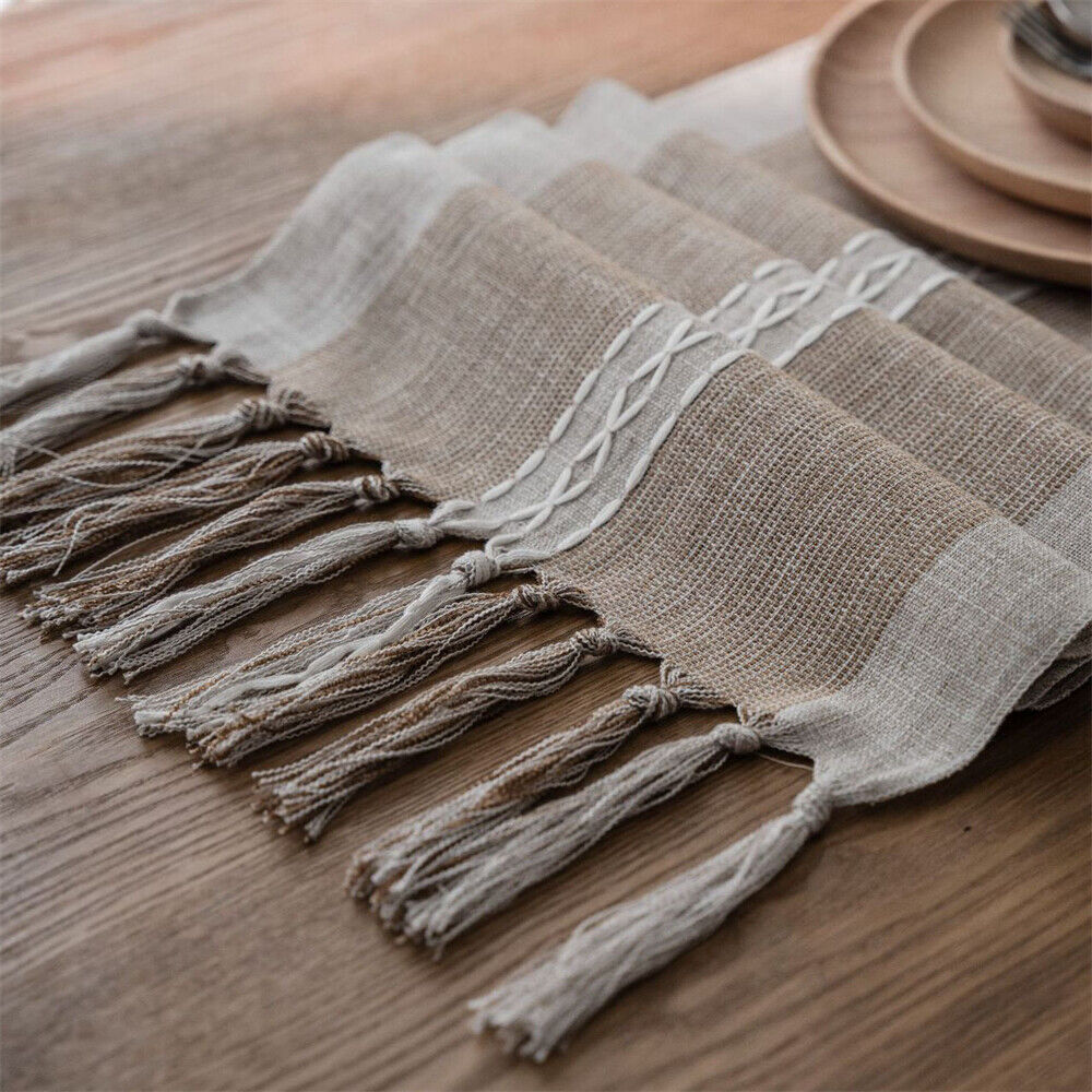 Rectangle Table Runner Tablecloth for Dining Room Kitchen Home Decor Modern Cafe - Picture 26 of 56