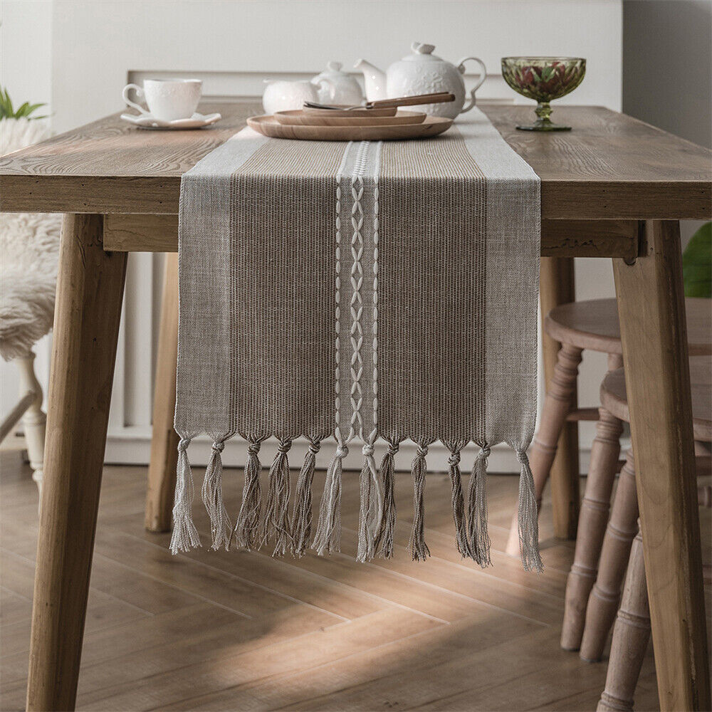 Rectangle Table Runner Tablecloth for Dining Room Kitchen Home Decor Modern Cafe - Picture 27 of 56