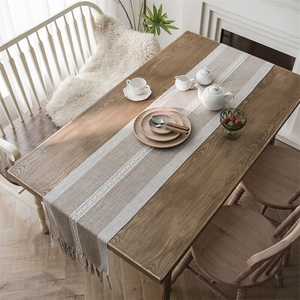 Rectangle Table Runner Tablecloth for Dining Room Kitchen Home Decor Modern Cafe - Picture 28 of 56