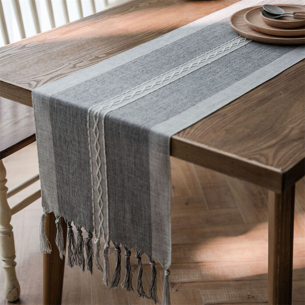 Rectangle Table Runner Tablecloth for Dining Room Kitchen Home Decor Modern Cafe - Picture 30 of 56