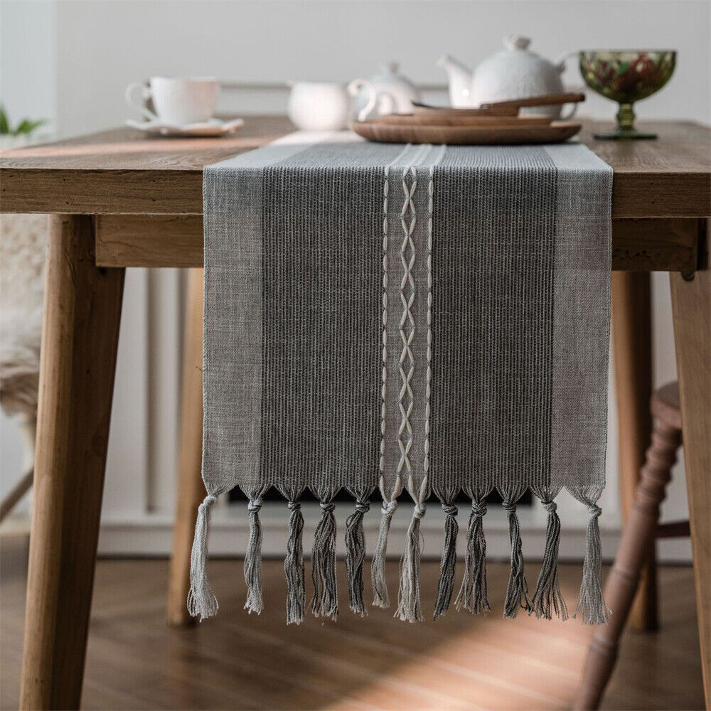 Rectangle Table Runner Tablecloth for Dining Room Kitchen Home Decor Modern Cafe - Picture 32 of 56