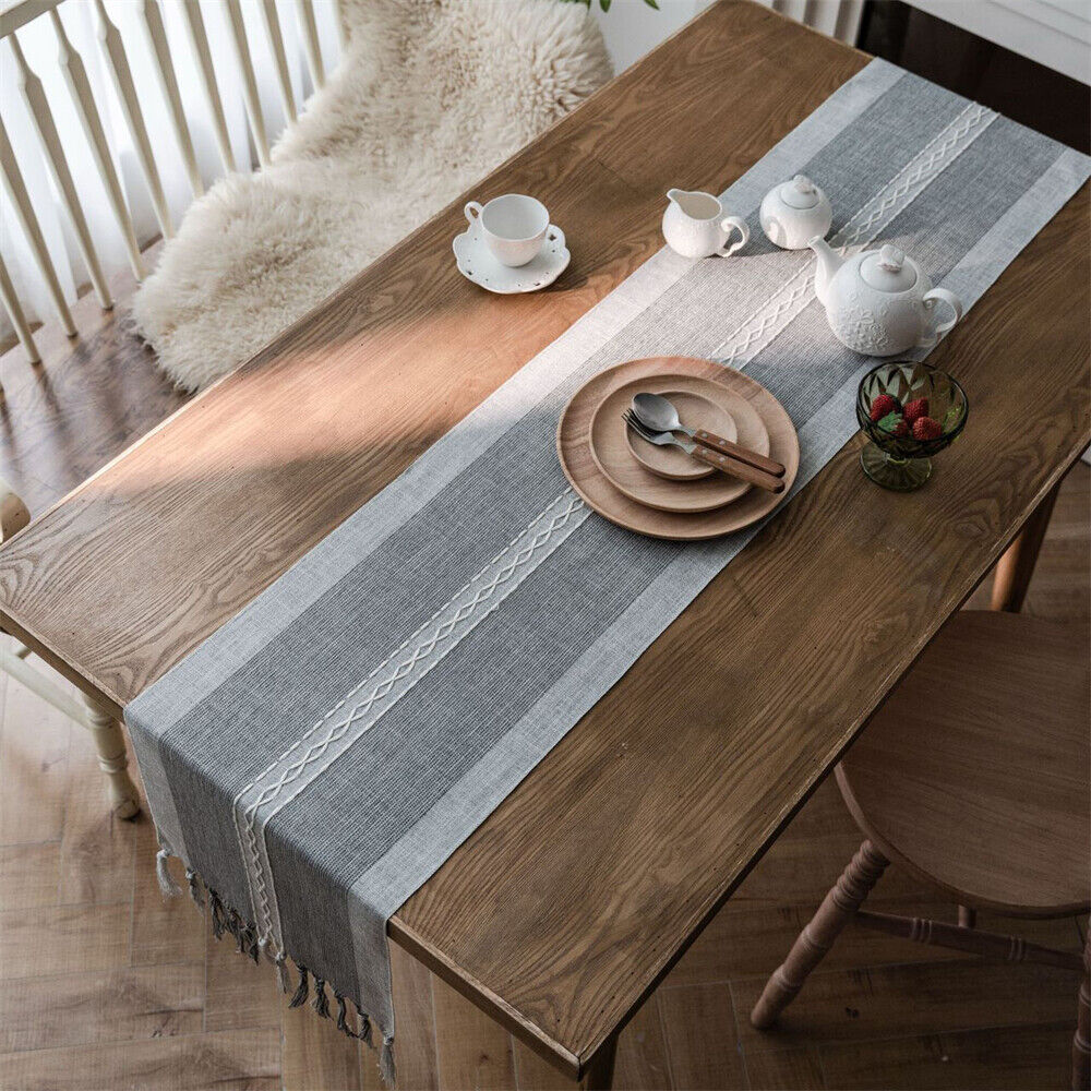 Rectangle Table Runner Tablecloth for Dining Room Kitchen Home Decor Modern Cafe - Picture 34 of 56