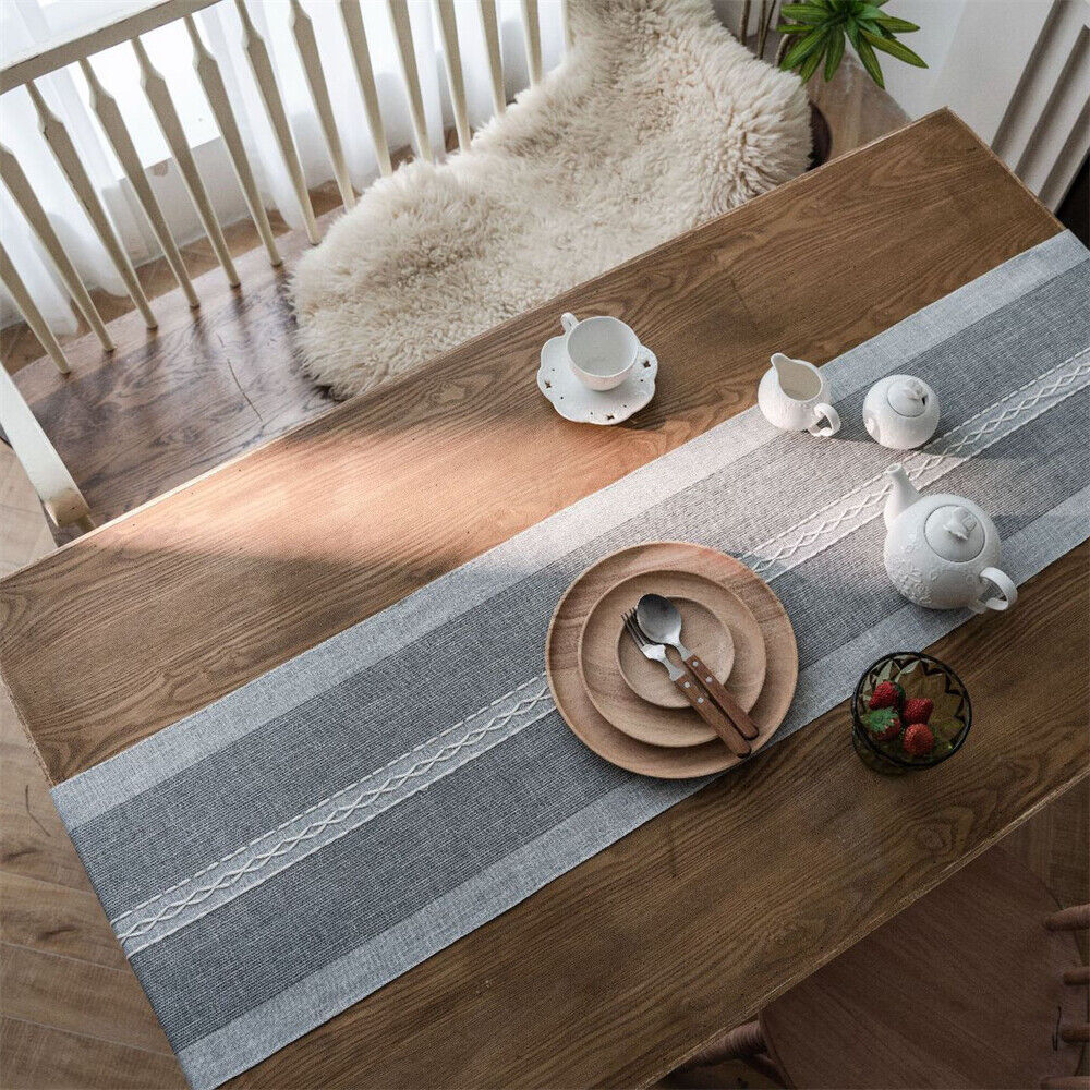 Rectangle Table Runner Tablecloth for Dining Room Kitchen Home Decor Modern Cafe - Picture 35 of 56