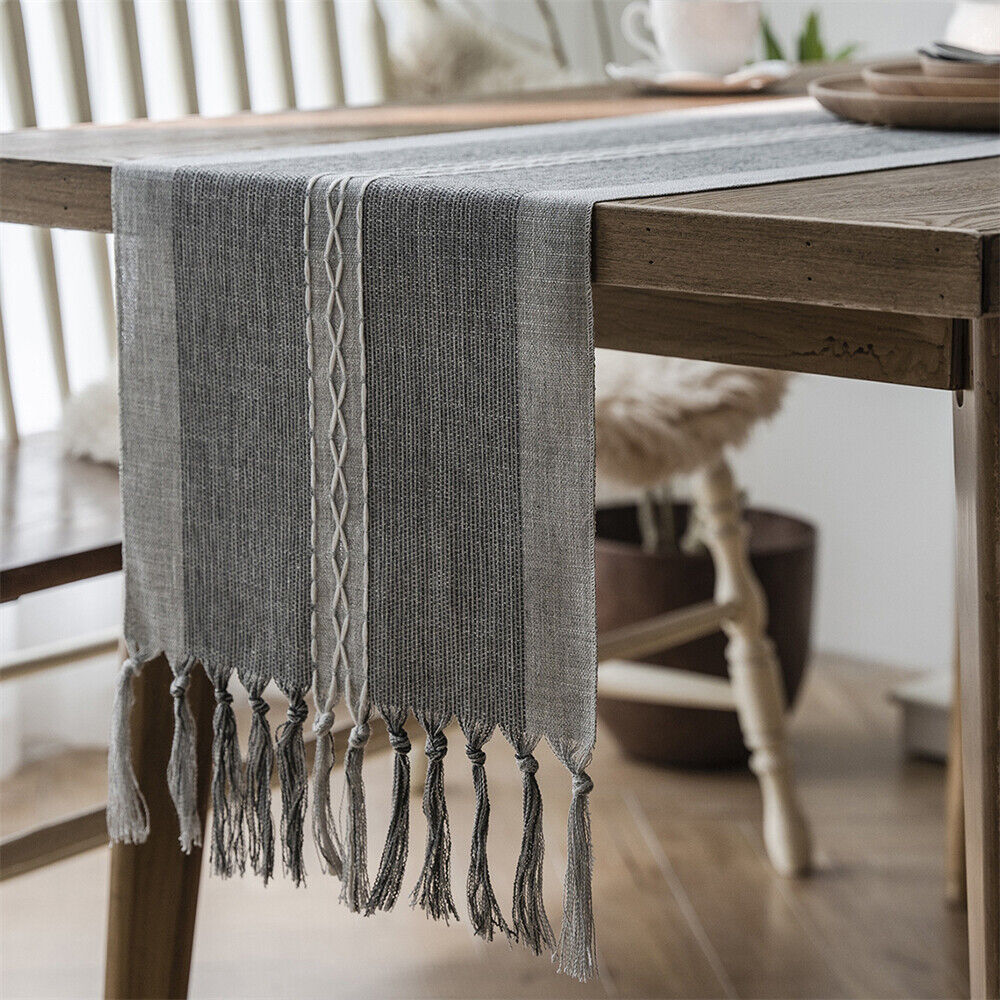 Rectangle Table Runner Tablecloth for Dining Room Kitchen Home Decor Modern Cafe - Picture 36 of 56