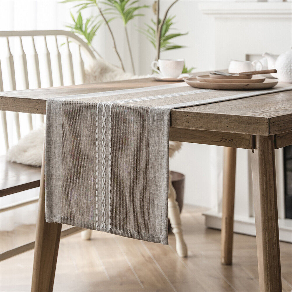 Rectangle Table Runner Tablecloth for Dining Room Kitchen Home Decor Modern Cafe - Picture 38 of 56