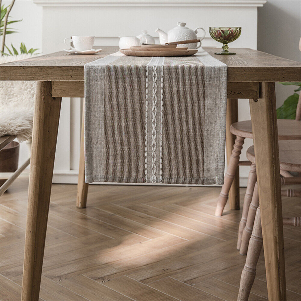 Rectangle Table Runner Tablecloth for Dining Room Kitchen Home Decor Modern Cafe - Picture 40 of 56