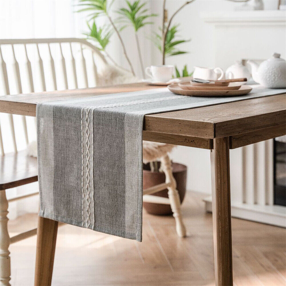 Rectangle Table Runner Tablecloth for Dining Room Kitchen Home Decor Modern Cafe - Picture 43 of 56