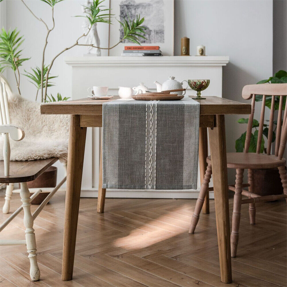 Rectangle Table Runner Tablecloth for Dining Room Kitchen Home Decor Modern Cafe - Picture 45 of 56