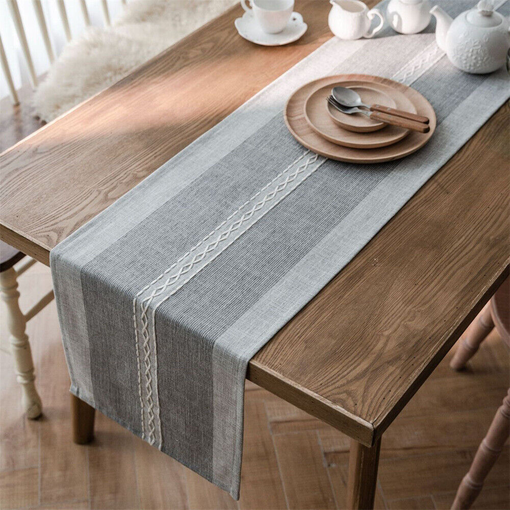 Rectangle Table Runner Tablecloth for Dining Room Kitchen Home Decor Modern Cafe - Picture 47 of 56