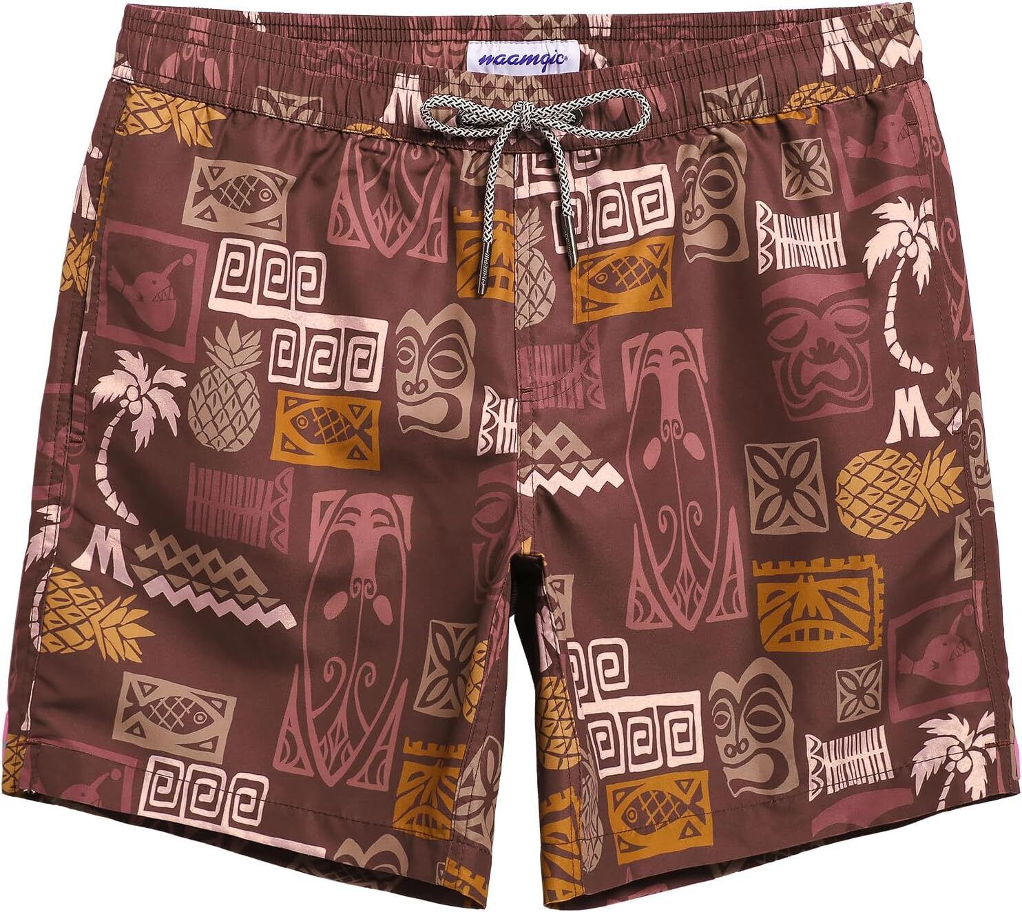 Men's Quick Dry Swim Trunks 7 Inch, Mesh Lining Funny Swim Shorts Bathing Suit - Picture 24 of 62