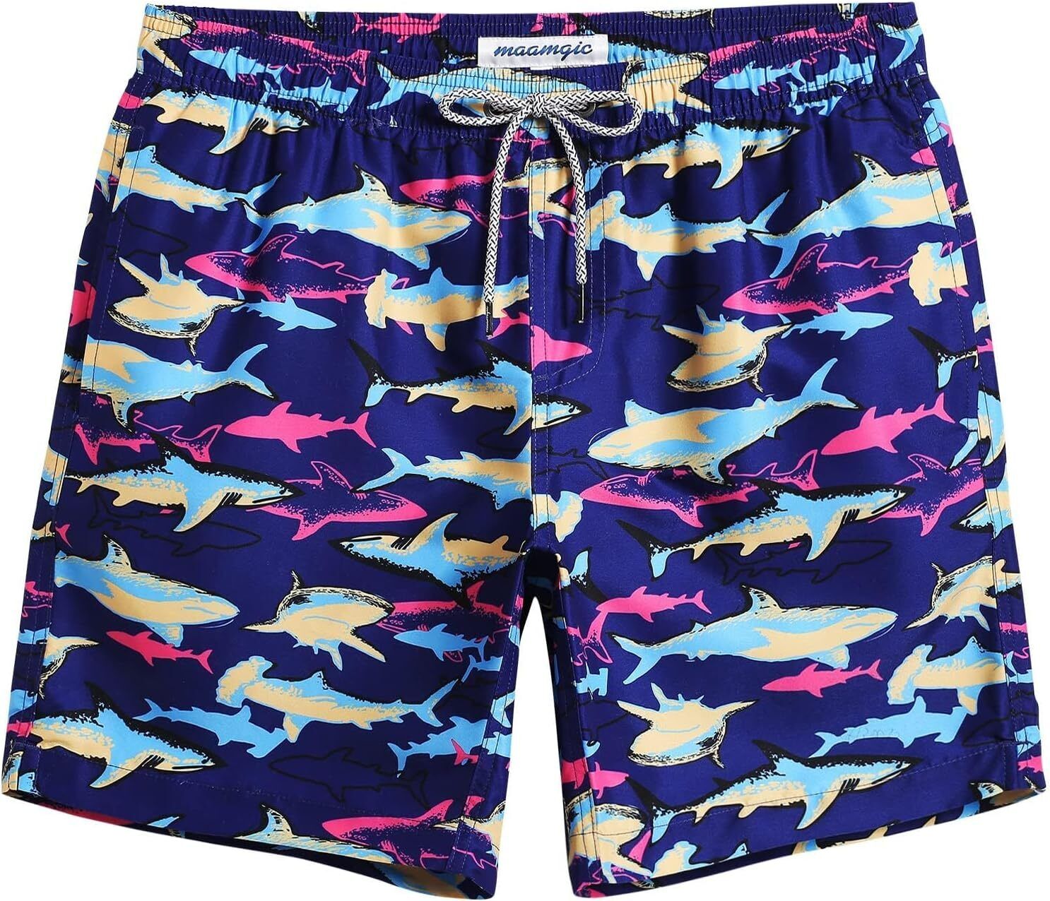 Men's Quick Dry Swim Trunks 7 Inch, Mesh Lining Funny Swim Shorts Bathing Suit - Picture 26 of 62