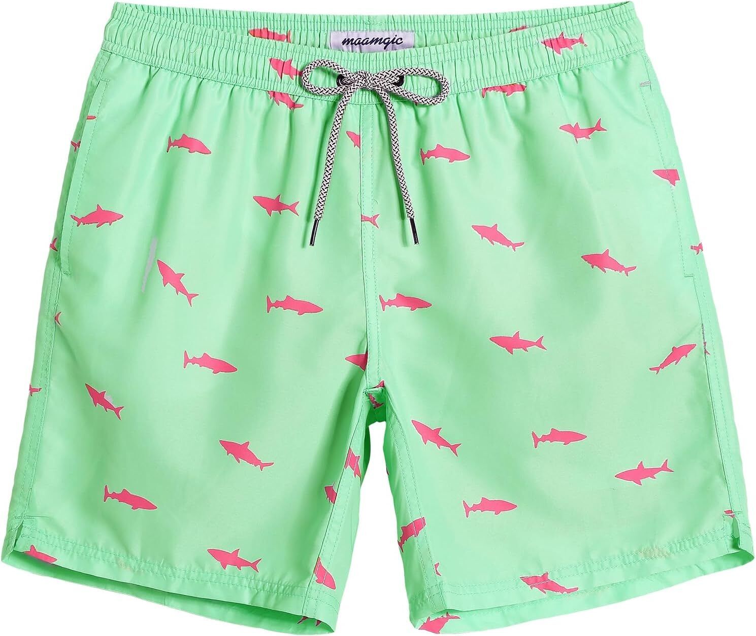 Men's Quick Dry Swim Trunks 7 Inch, Mesh Lining Funny Swim Shorts Bathing Suit - Picture 39 of 62