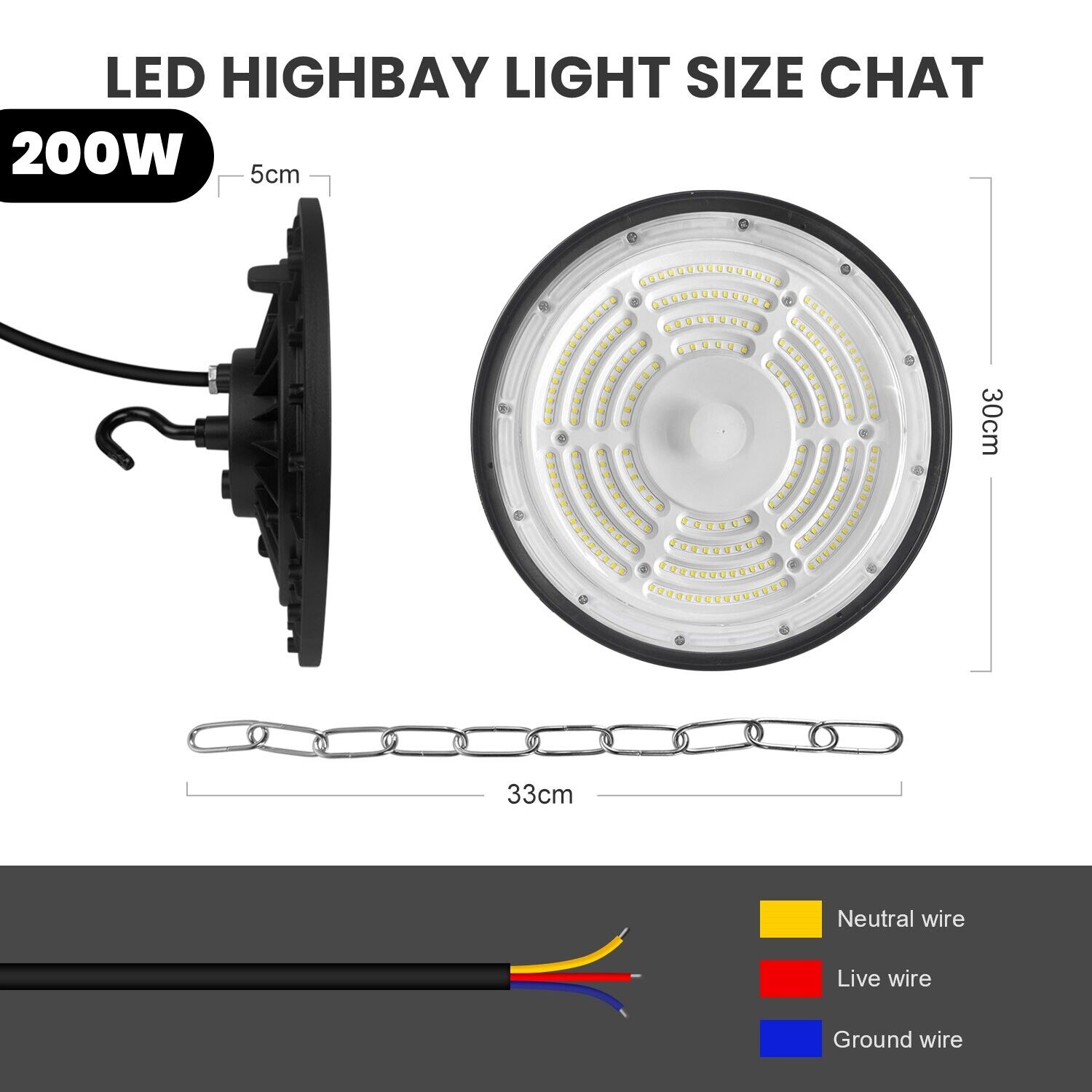 UFO LED iluminación de nave foco de techo taller lámpara industrial lámpara de nave - Imagen 25 de 36