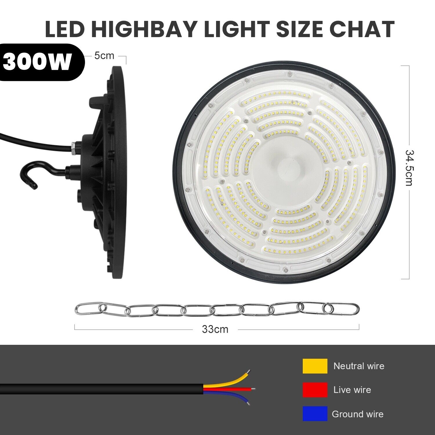 UFO LED iluminación de nave foco de techo taller lámpara industrial lámpara de nave - Imagen 27 de 36
