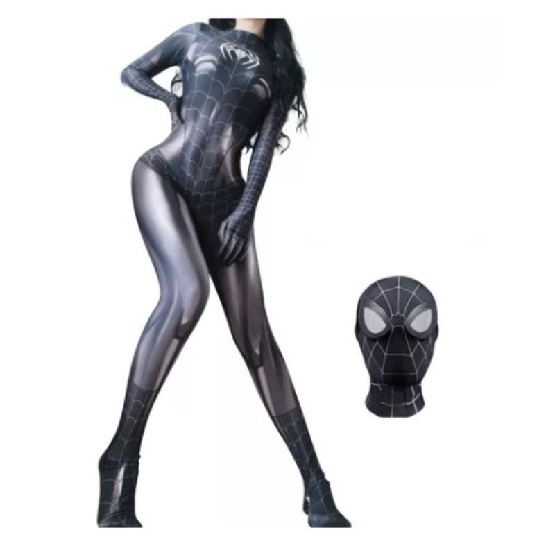 Women-Spiderman Superhero Lycra Jumpsuit Halloween Costume Girl Cosplay Outfit - Picture 17 of 18