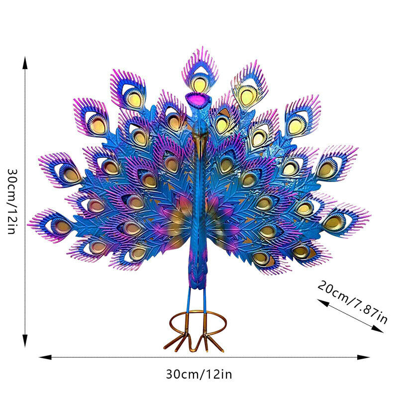 Peacock Statue Garden Decor Metal Peacock Yard Art Lawn Decor Outdoor