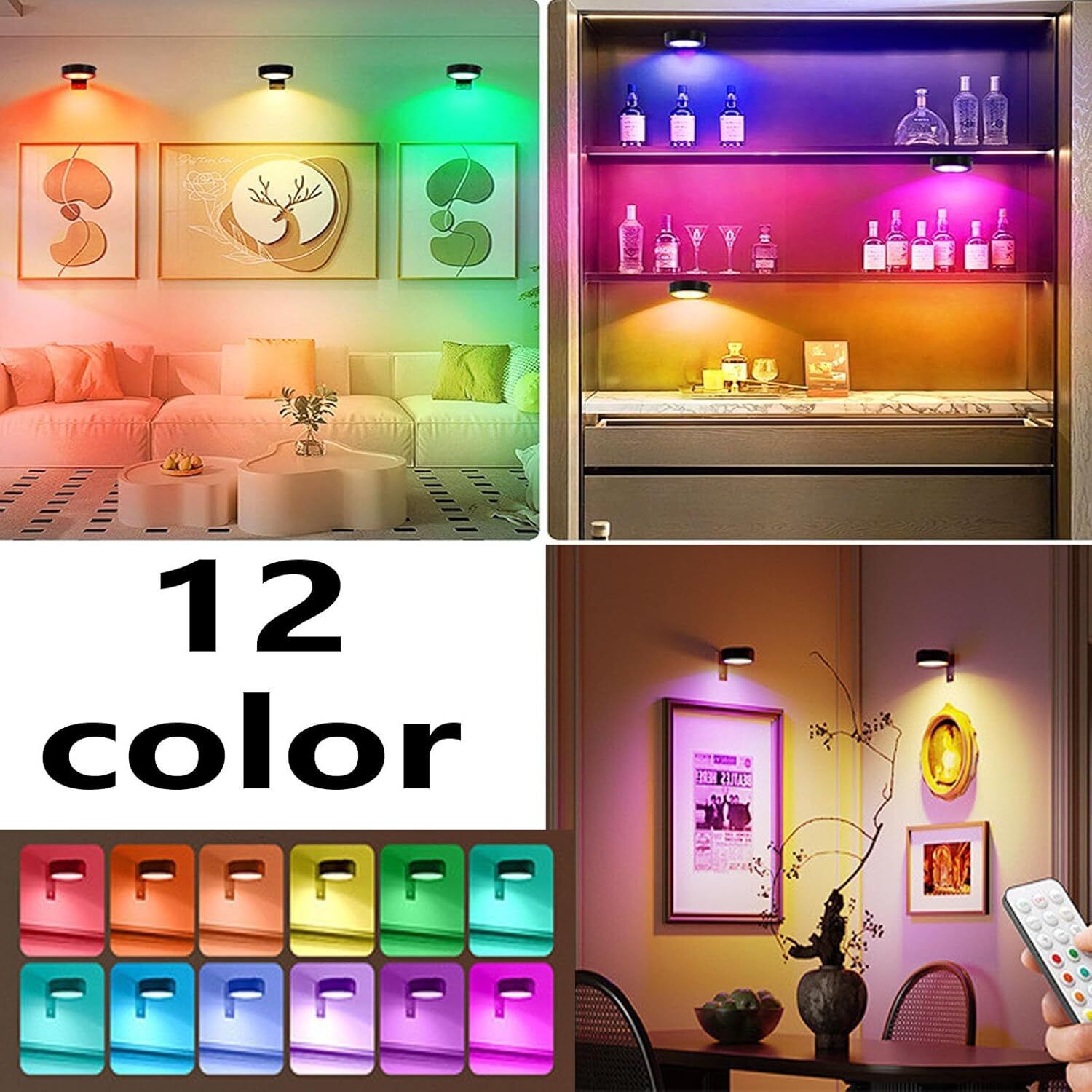 Chiclify Picture Lights Topveden for Pictures on Wall No Drill Magnetic Decor - Picture 13 of 64