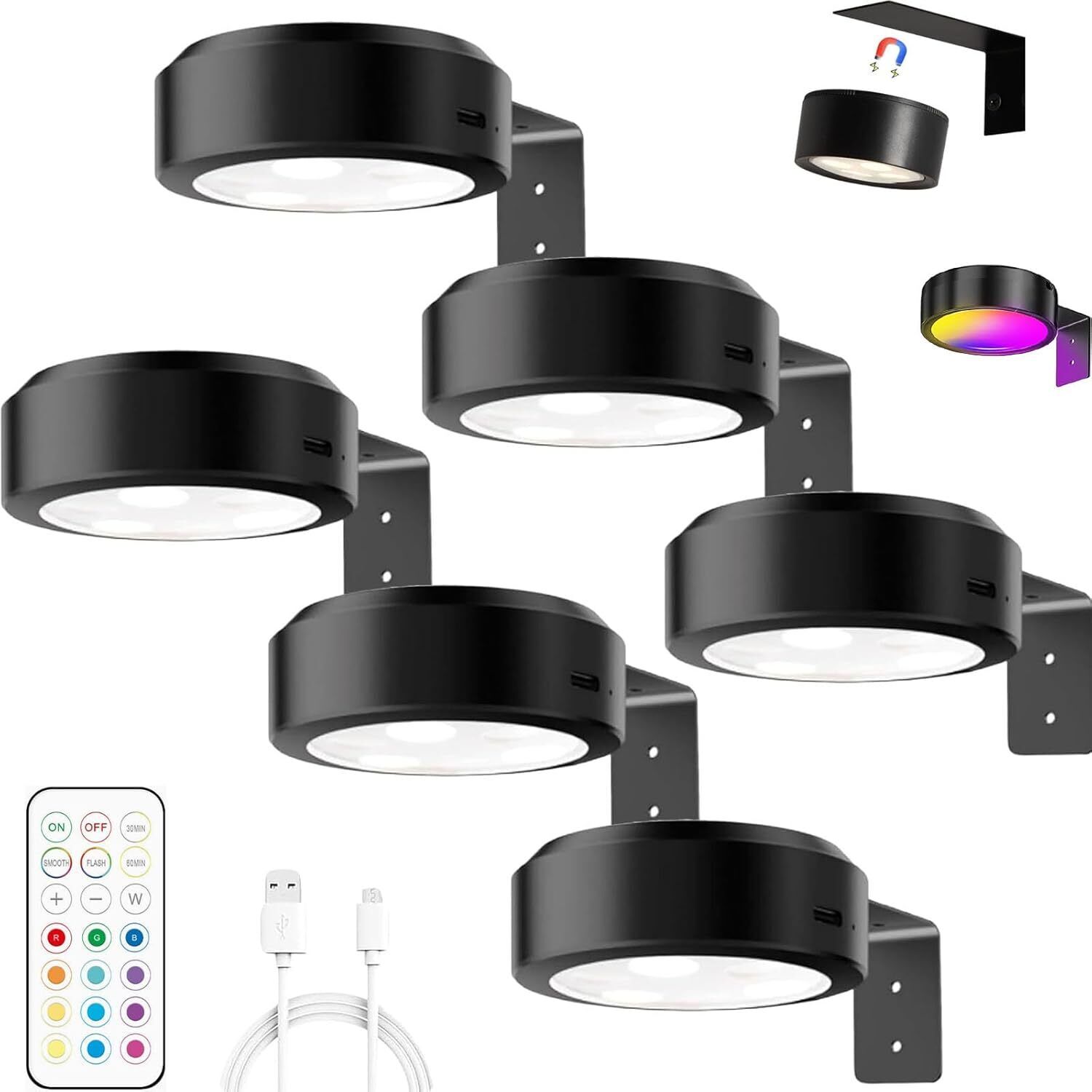 Chiclify Picture Lights Topveden for Pictures on Wall No Drill Magnetic Decor - Picture 20 of 64