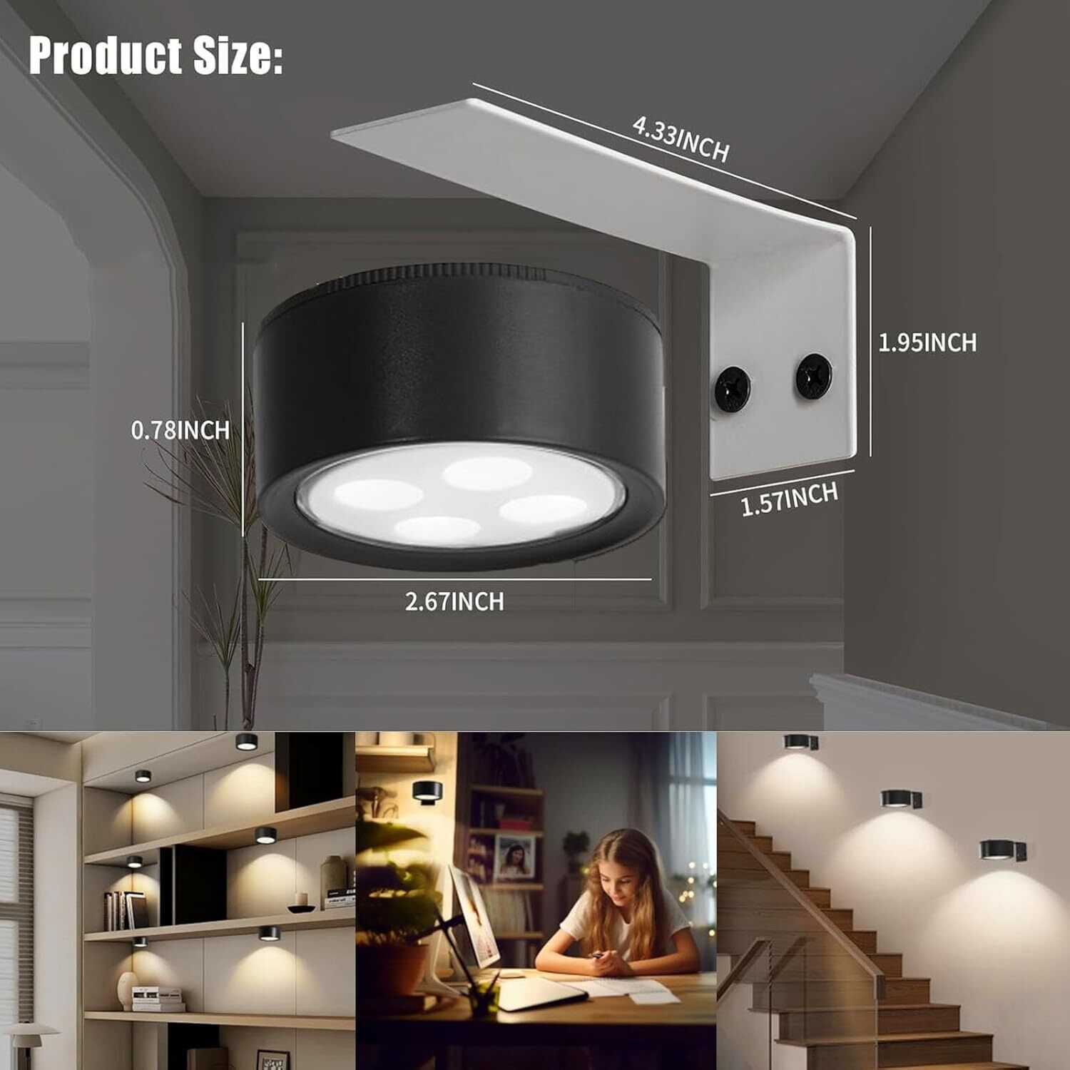 Chiclify Picture Lights Topveden for Pictures on Wall No Drill Magnetic Decor - Picture 27 of 64