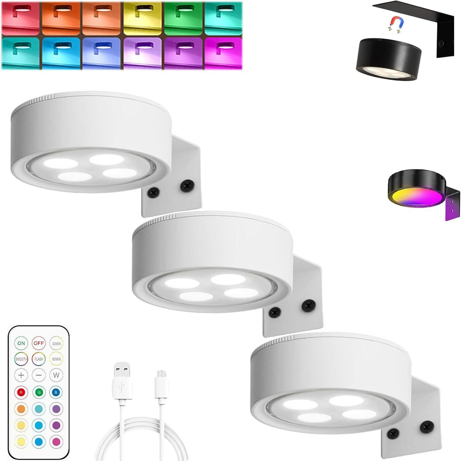 Chiclify Picture Lights Topveden for Pictures on Wall No Drill Magnetic Decor - Picture 29 of 64