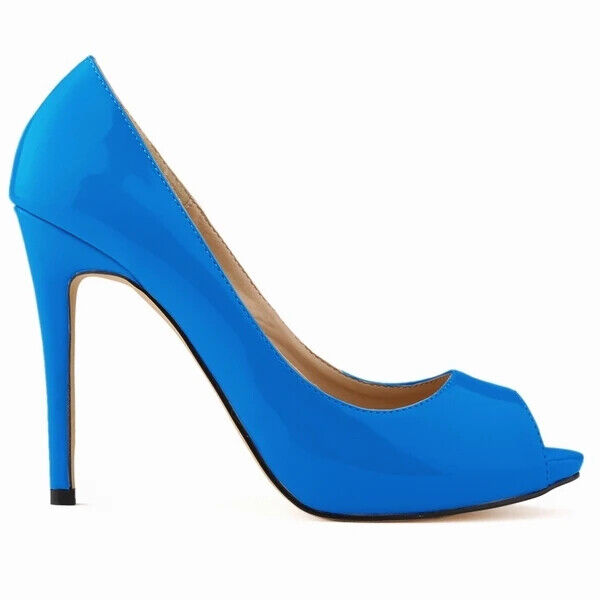 Women Sexy Pumps Peep Toe Stilettos Summer Sandals 11cm High Heels Party Shoes - Picture 28 of 34