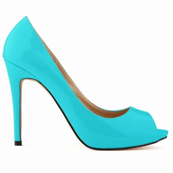 Women Sexy Pumps Peep Toe Stilettos Summer Sandals 11cm High Heels Party Shoes - Picture 23 of 34