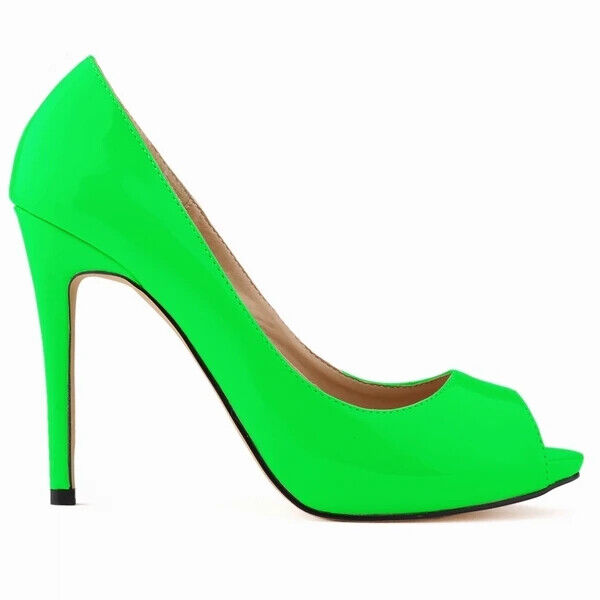 Women Sexy Pumps Peep Toe Stilettos Summer Sandals 11cm High Heels Party Shoes - Picture 33 of 34