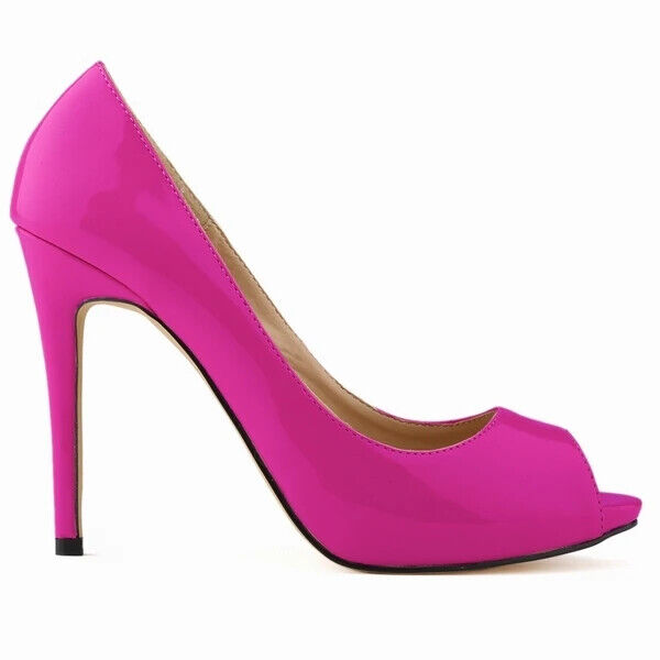 Women Sexy Pumps Peep Toe Stilettos Summer Sandals 11cm High Heels Party Shoes - Picture 26 of 34