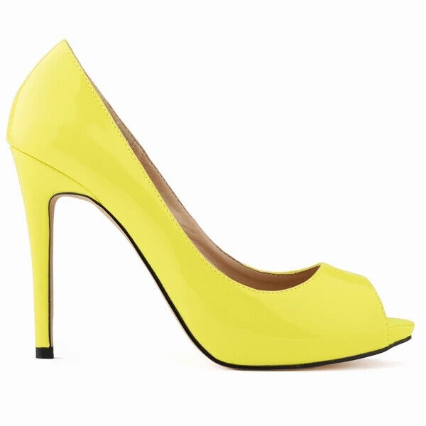 Women Sexy Pumps Peep Toe Stilettos Summer Sandals 11cm High Heels Party Shoes - Picture 30 of 34