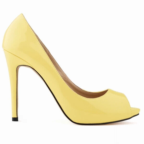 Women Sexy Pumps Peep Toe Stilettos Summer Sandals 11cm High Heels Party Shoes - Picture 32 of 34
