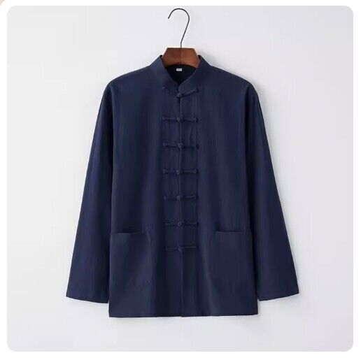 Traditioneller chinesischer Kung Fu Tai Chi Mantel Tang Anzug Uniform Jacke Kleidung für Männer - Bild 23 von 23