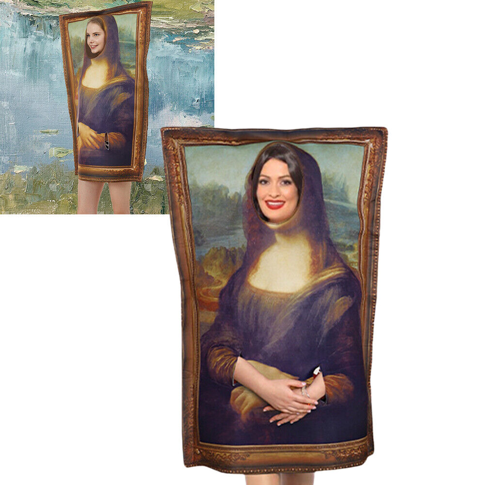 Women's Mona Lisa Cosplay Suit Halloween Party Costume Fancy Dress Tops Outfits - Picture 13 of 14