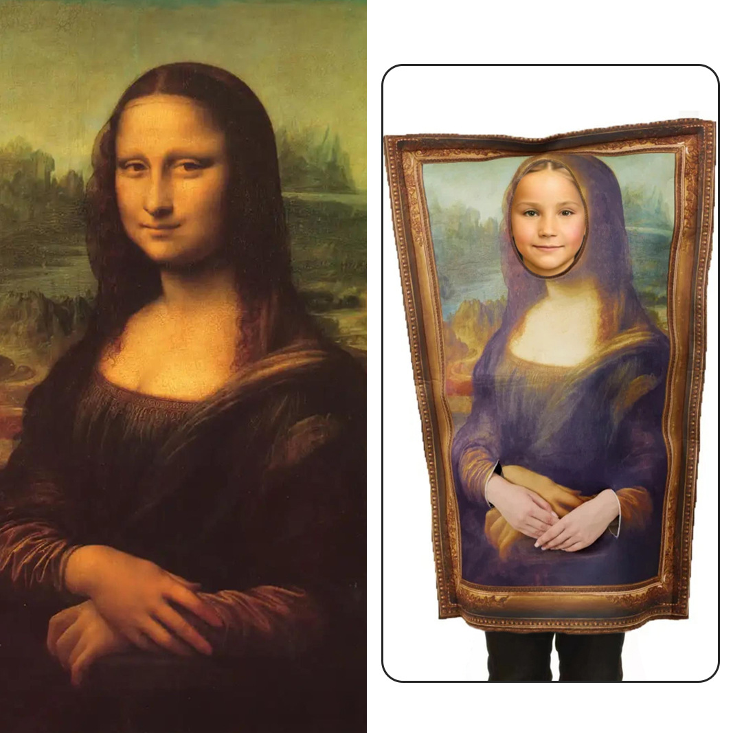 Women's Mona Lisa Cosplay Suit Halloween Party Costume Fancy Dress Tops Outfits - Picture 14 of 14